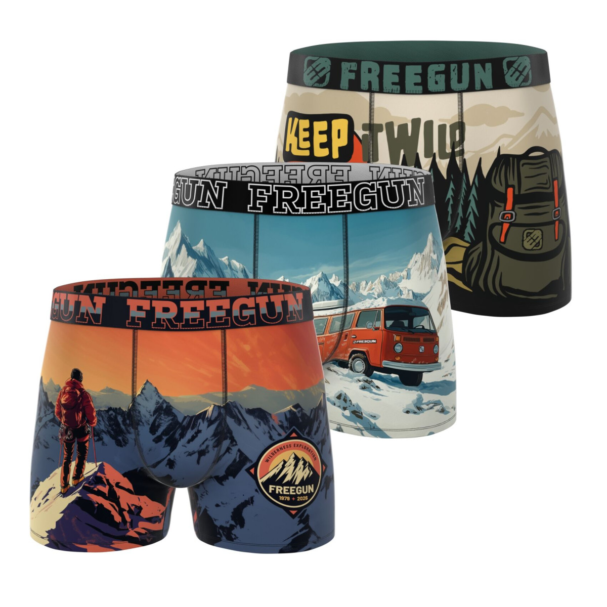 Lot de 3 boxers homme collection Vintage Winter