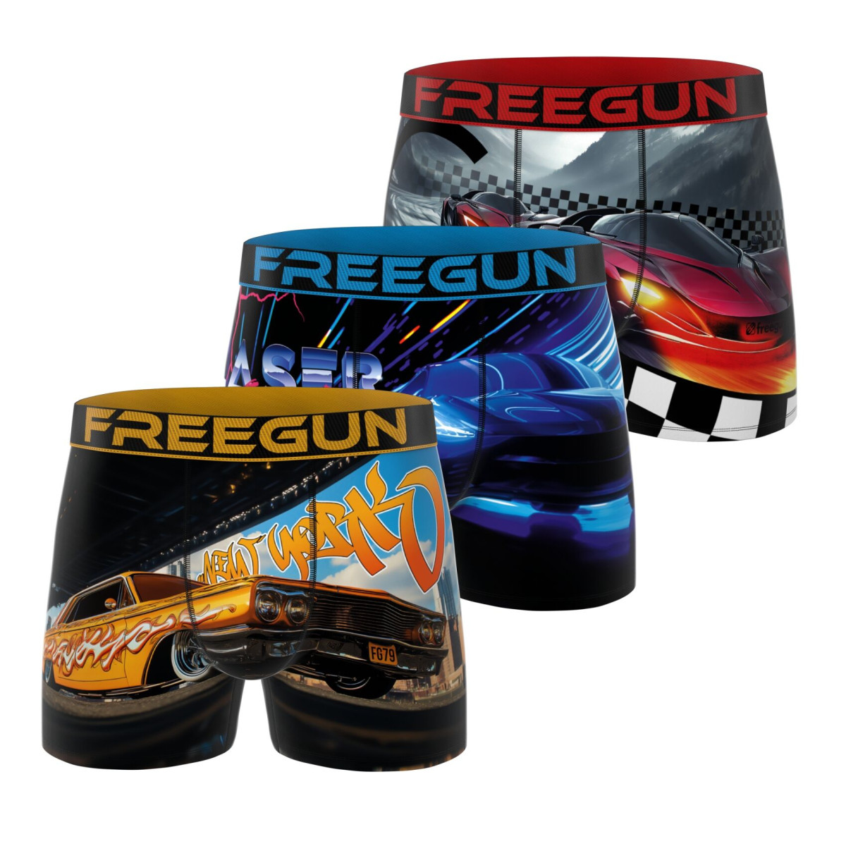 Lot de 3 boxers homme collection Racers