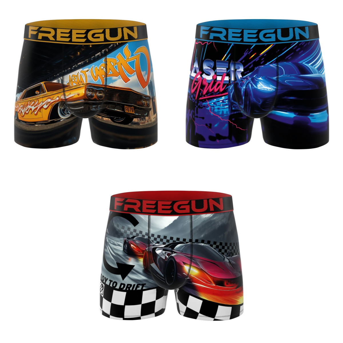 Lot de 3 boxers homme collection Racers