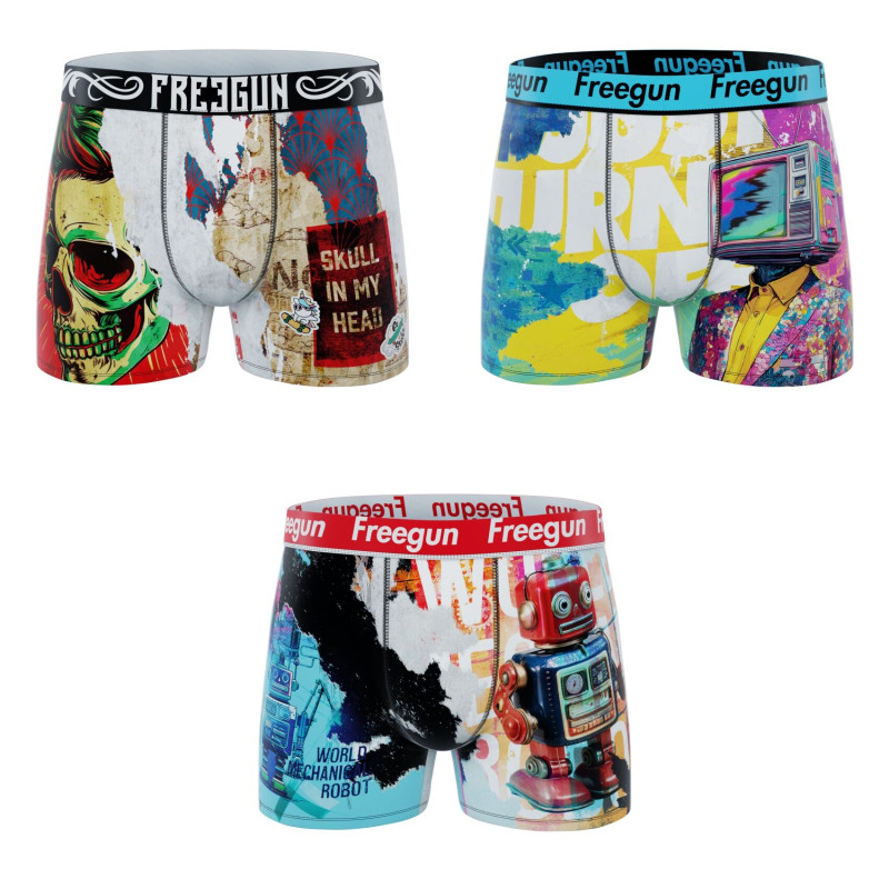 Lot de 3 boxers homme collection Pop Art