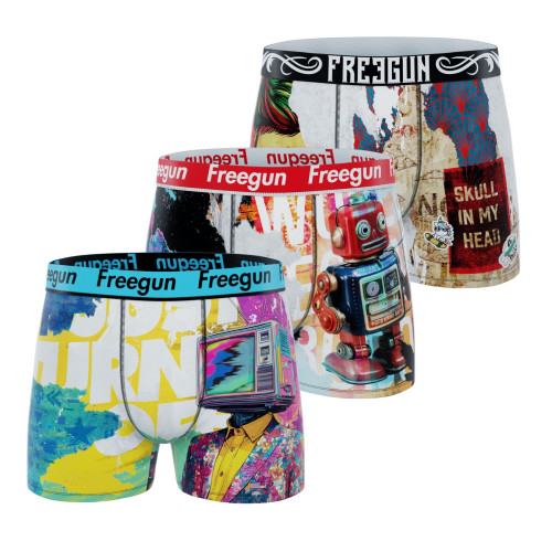 Lot de 3 boxers junior collection Pop Art