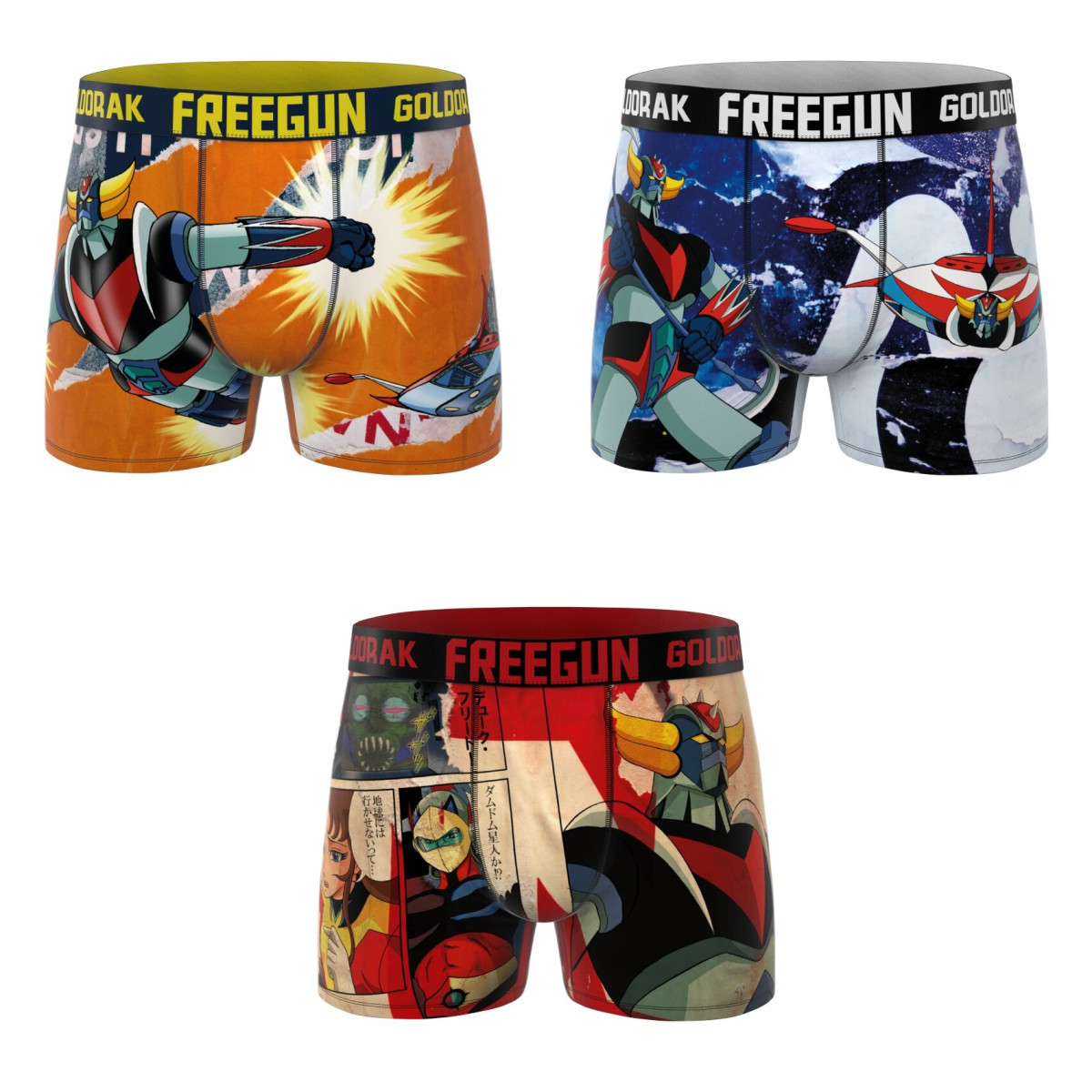 Lot de 3 boxers homme Goldorak