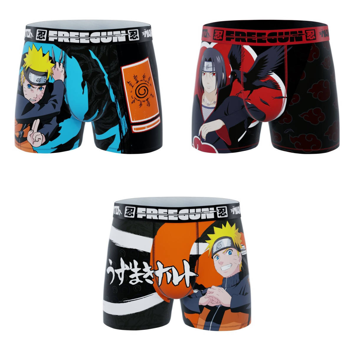 Lot de 3 boxers junior Naruto Shippuden