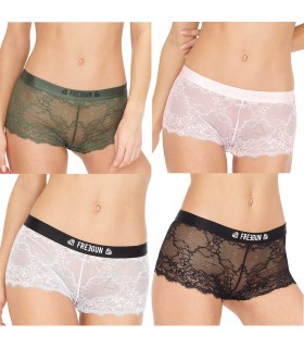Pack of 4 lace Miss Freegun Boxers