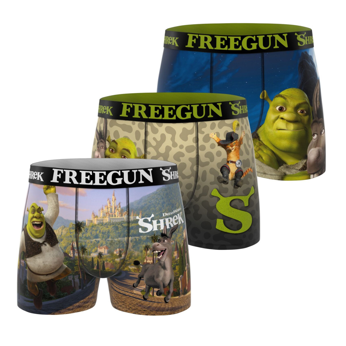 Lot de 3 boxers enfant Shrek