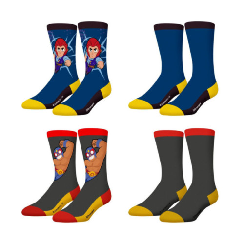 Lot de 4 paires de chaussettes enfant Brawl Stars