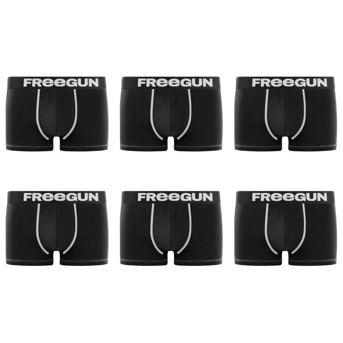 Lot de 6 Boxers Freegun homme microfibre