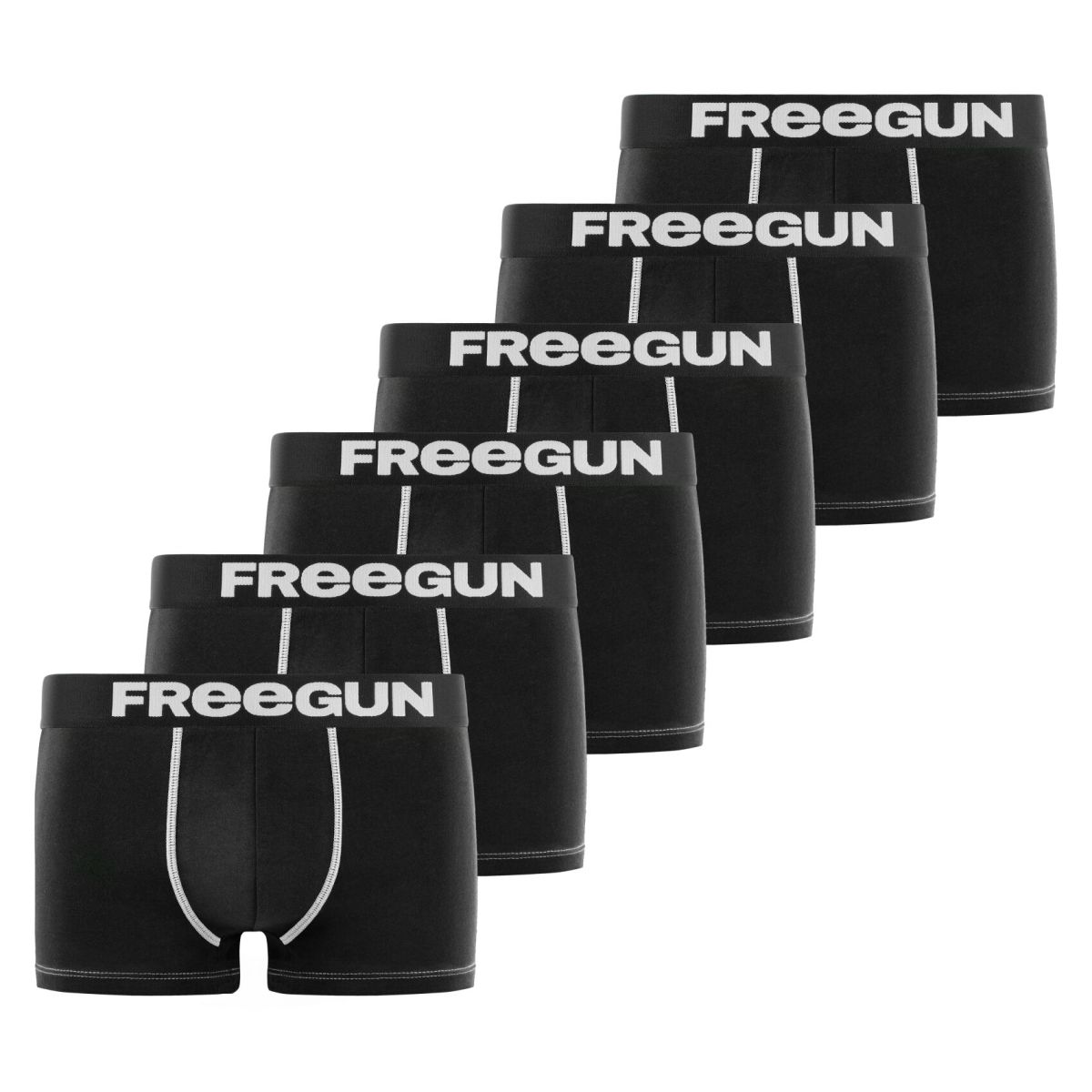 Lot de 6 Boxers Freegun homme microfibre