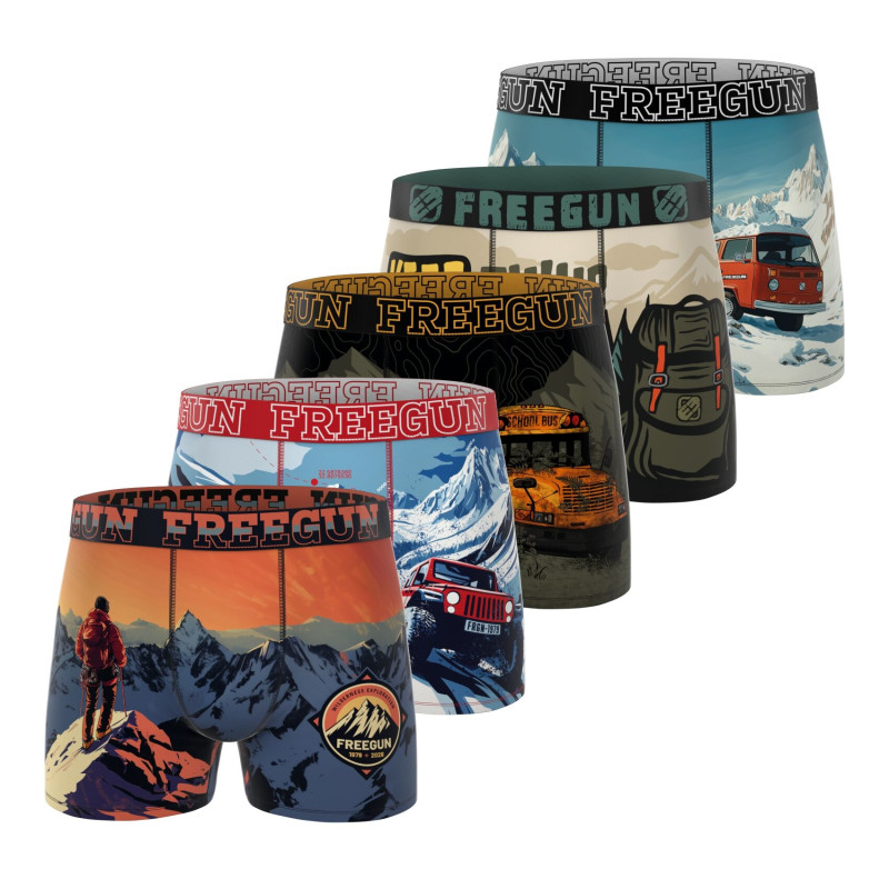Lot de 5 boxers homme collection Vintage Winter