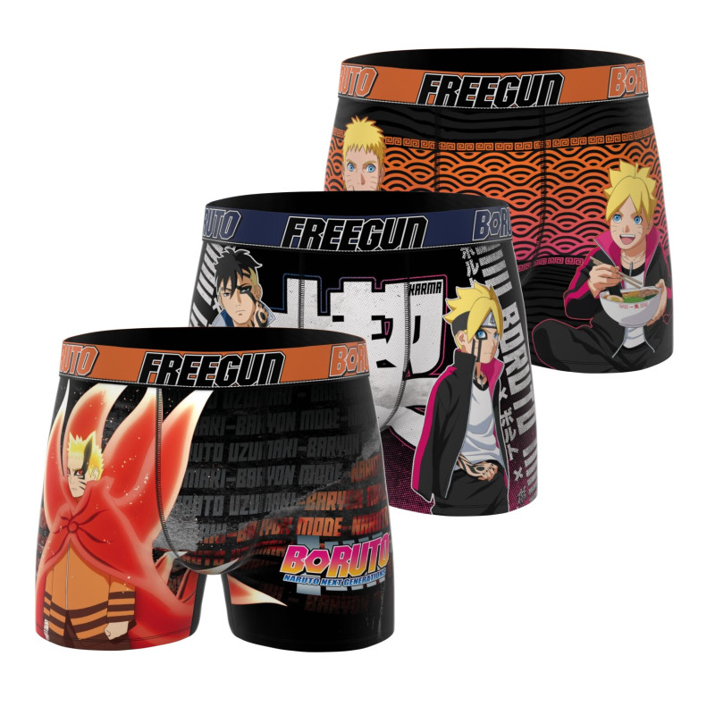 Lot de 3 boxers homme Boruto