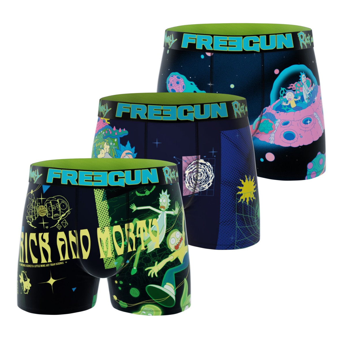 Lot de 3 boxers homme Rick and Morty