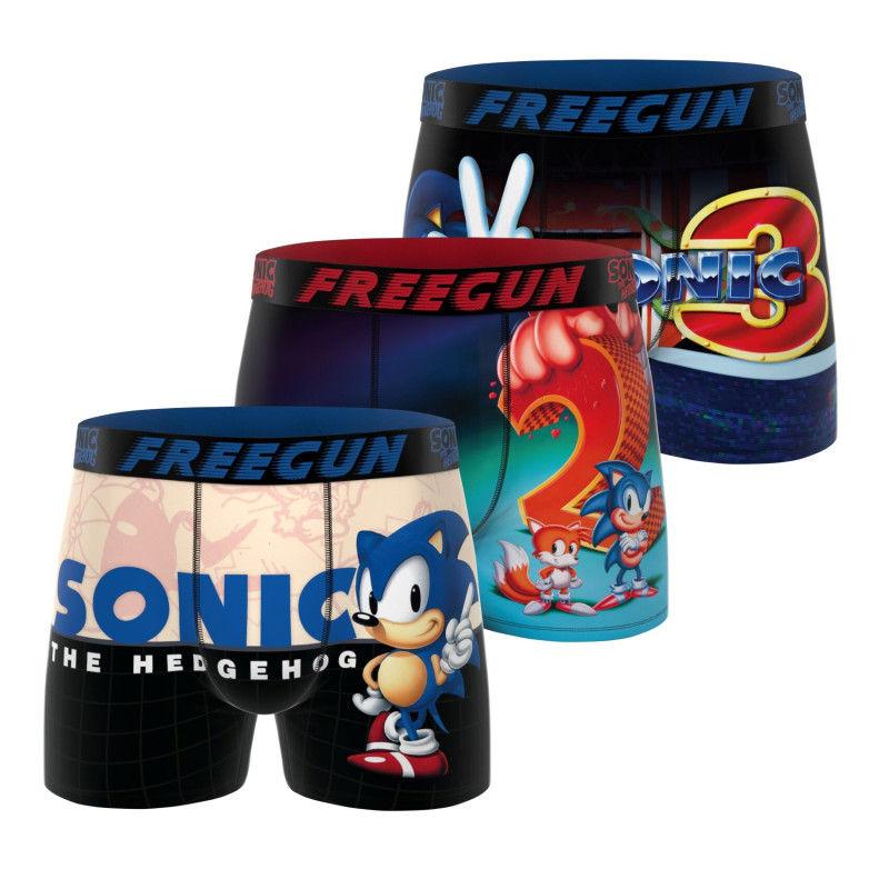 Lot de 3 boxers homme Sonic