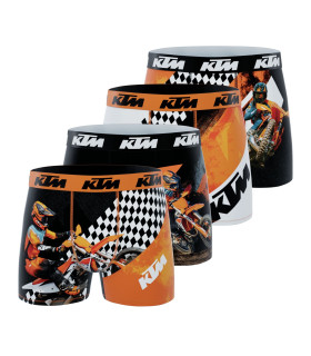 Lot de 4 Boxers Microfibre garcon Ktm | FREEGUN