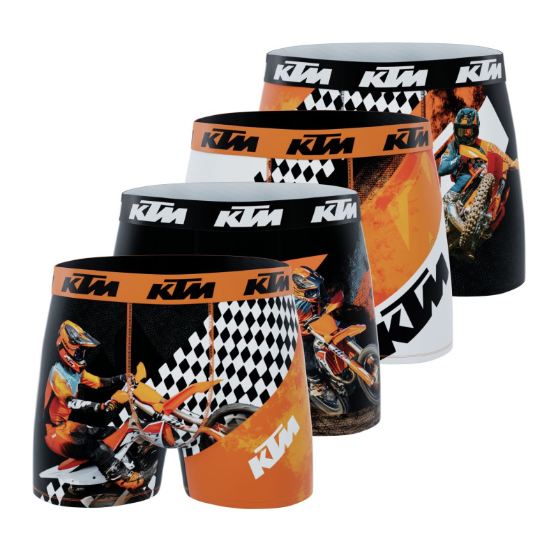 Lot de 4 boxers garçon Cross KTM