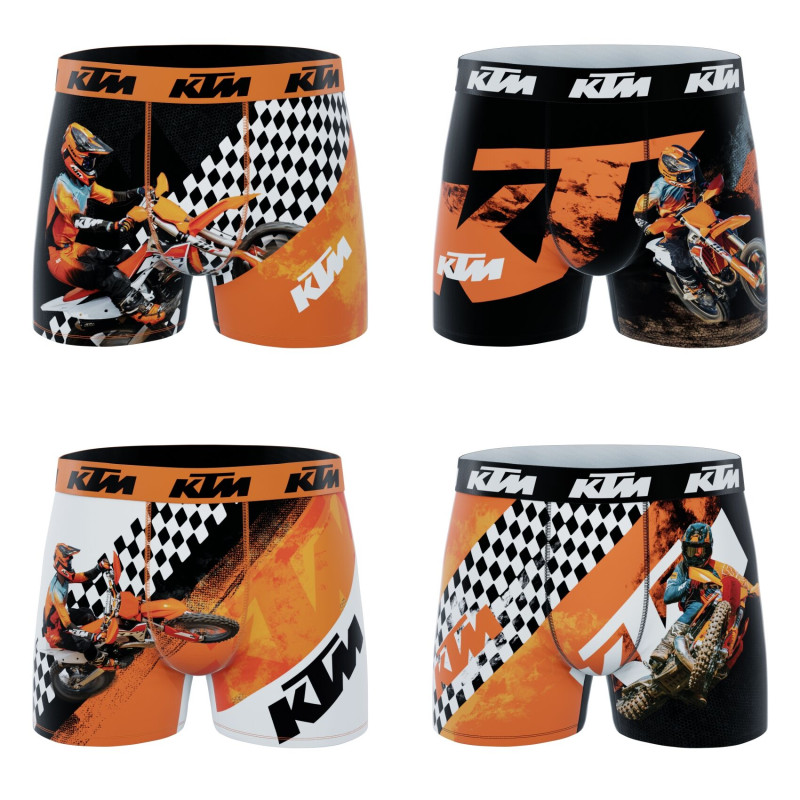Lot de 4 boxers garçon Cross KTM