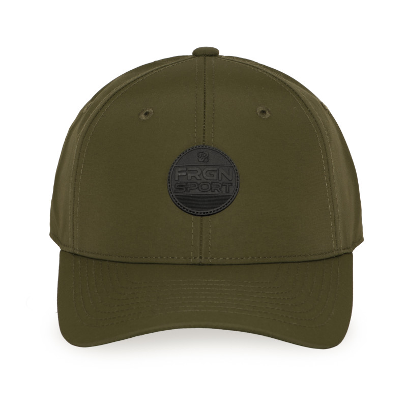 Casquette baseball avec écusson rond PU et réglage par cordon FRGN