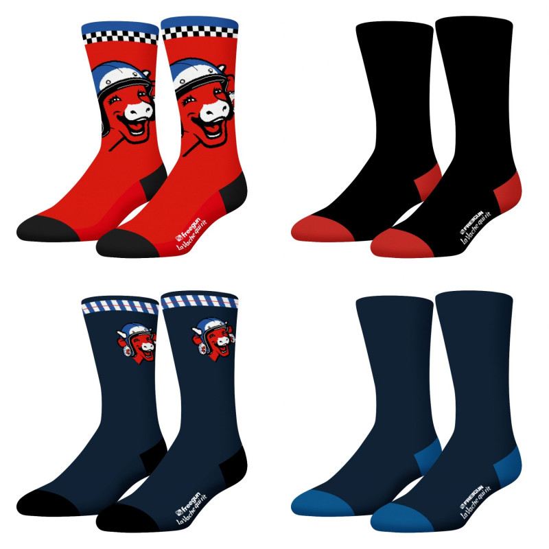Lot de 4 paires de chaussettes homme La Vache Qui Rit