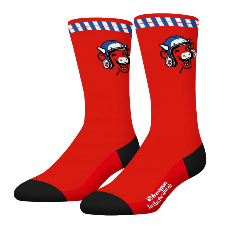 Lot de 4 Paires de Chaussettes homme Ville La Vache Qui Rit Imprimé - Freegun