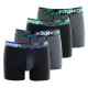 Lot de 4 Boxers Coton homme Confort, Respirant, Stretch Uni | FREEGUN