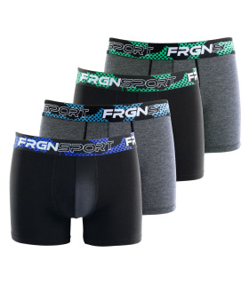 Lot de 4 Boxers Coton homme Confort, Respirant, Stretch Uni | FREEGUN