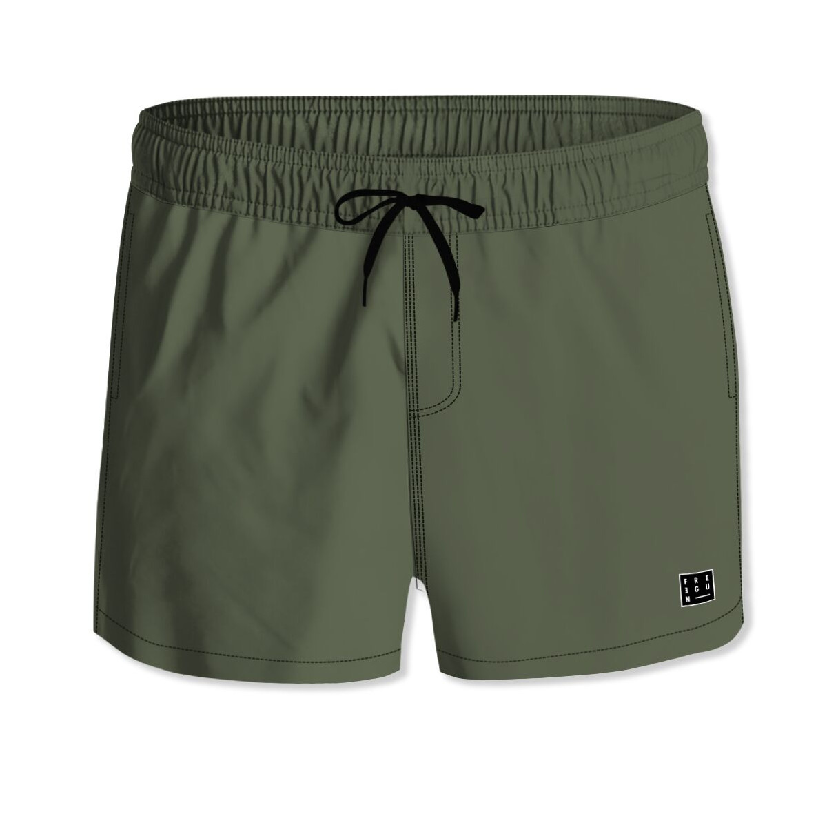 Short de bain homme ECO2 Kaki | Freegun