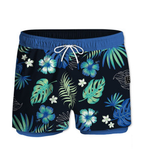Short de bain avec moulant long dessous Fluo