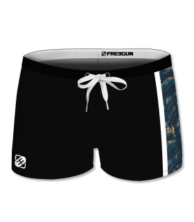 Boxer de bain homme avec empiècement imprimé Tropical