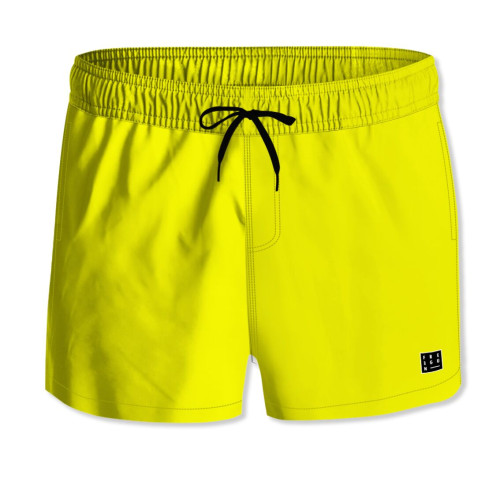 Short de bain garcon Uni Jaune | Freegun