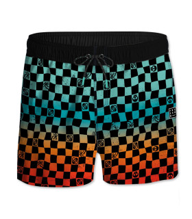 Short de bain garcon Imprimé Turquoise | Freegun