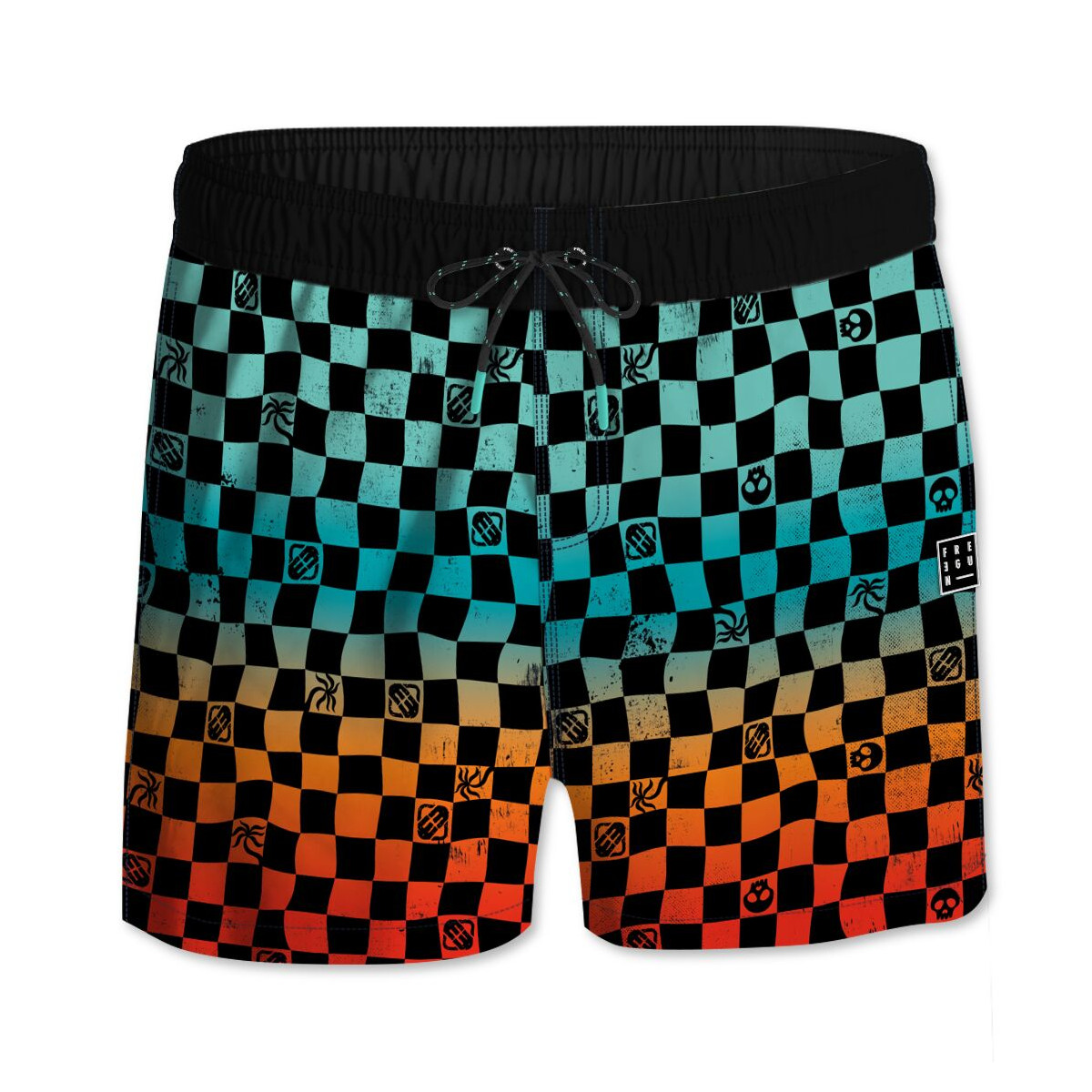 Short de bain garcon Imprimé Turquoise | Freegun