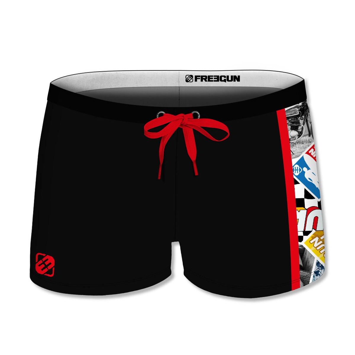 Boxer de bain garcon Uni Noir | Freegun