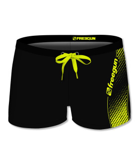 Boxer de bain enfant imprimé uni Black