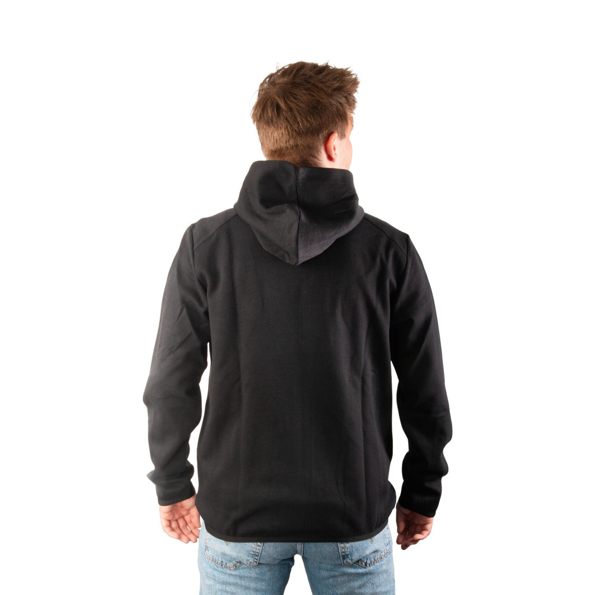 Sweat sport zippé à capuche homme en interlock et patch rubber Clyde