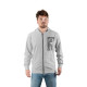 Sweat zippé à capuche homme en french terry imprimé poitrine Liam