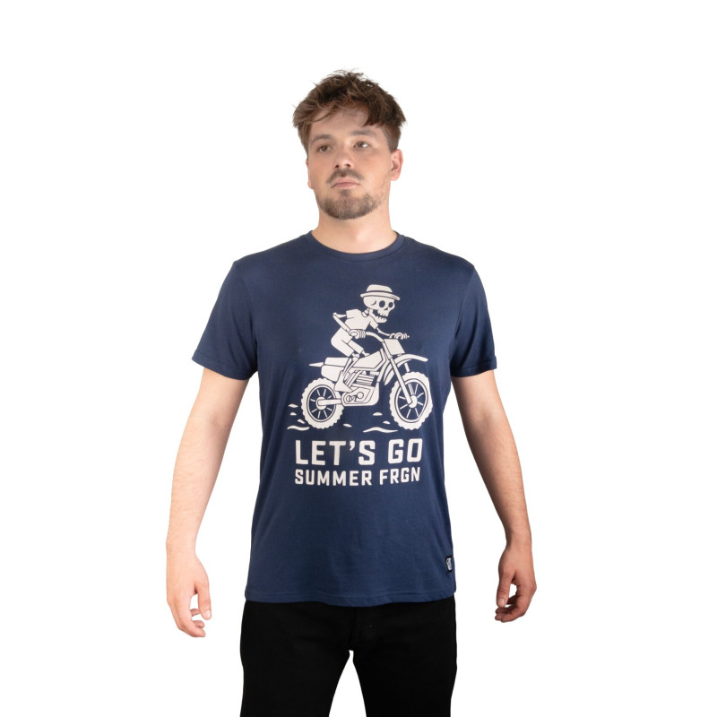 T-shirt homme en jersey 140GSM imprimé devant Let's Go