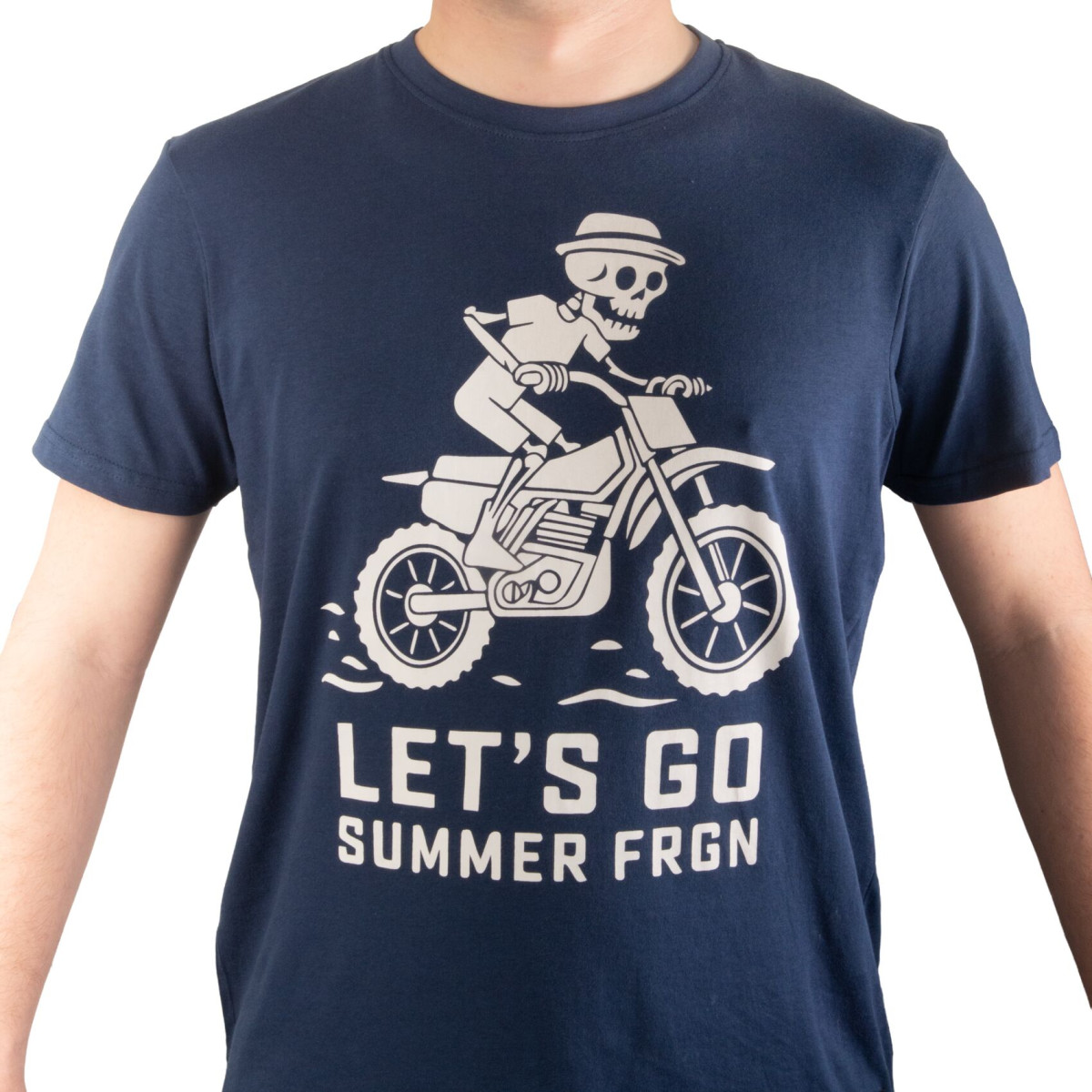 T-shirt homme en jersey 140GSM imprimé devant Let's Go