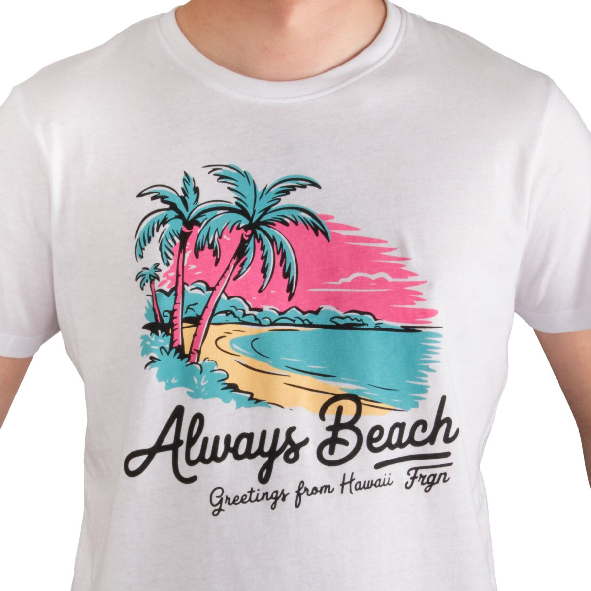 T-shirt homme en jersey 140GSM imprimé devant Hawaii