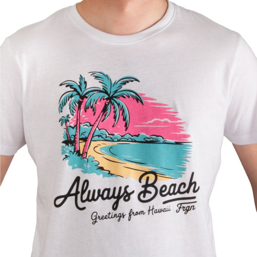 T-shirt homme en jersey 140GSM imprimé devant Hawaii