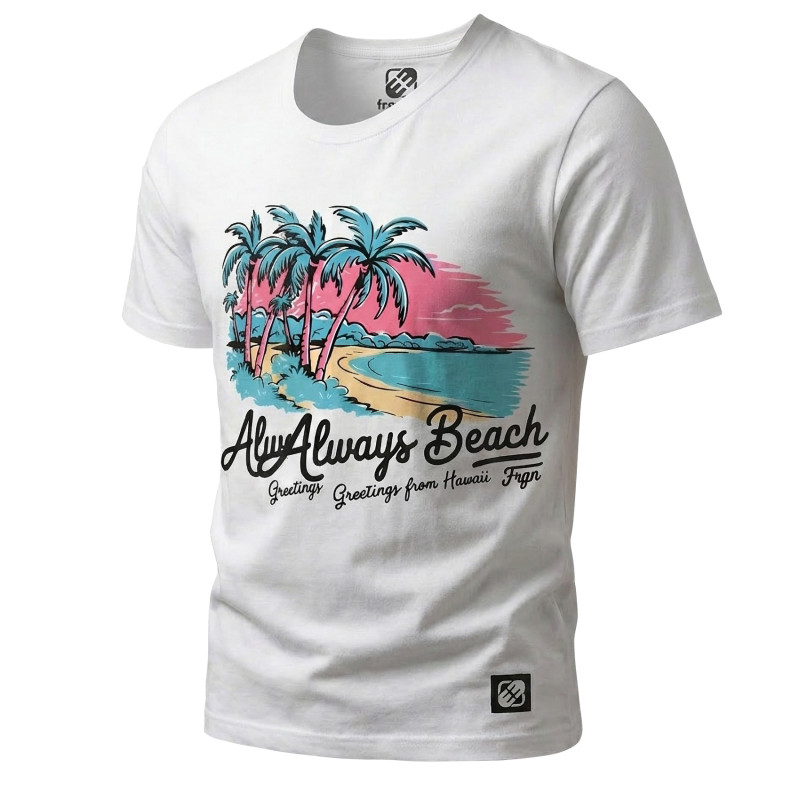 T-shirt junior en jersey imprimé devant Hawaii | FREEGUN