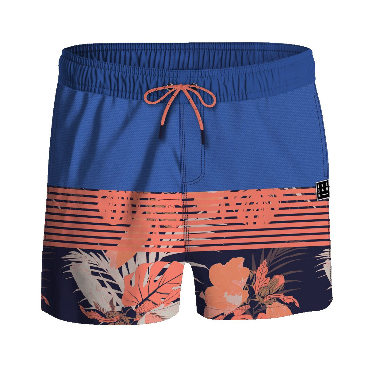 Short de bain court homme avec filet intérieur Nature