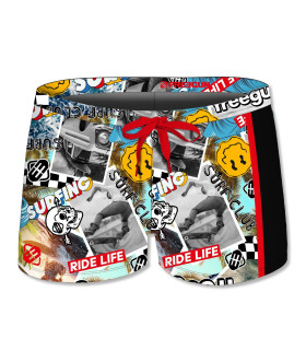 Boxer de bain enfant imprimé Vibes