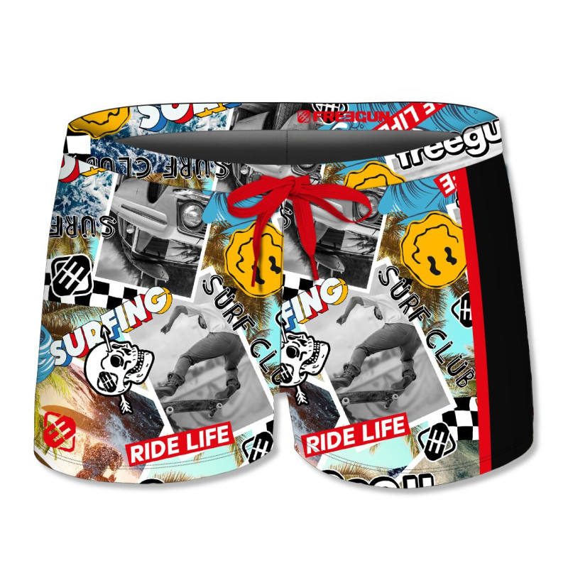 Boxer de bain enfant imprimé Vibes