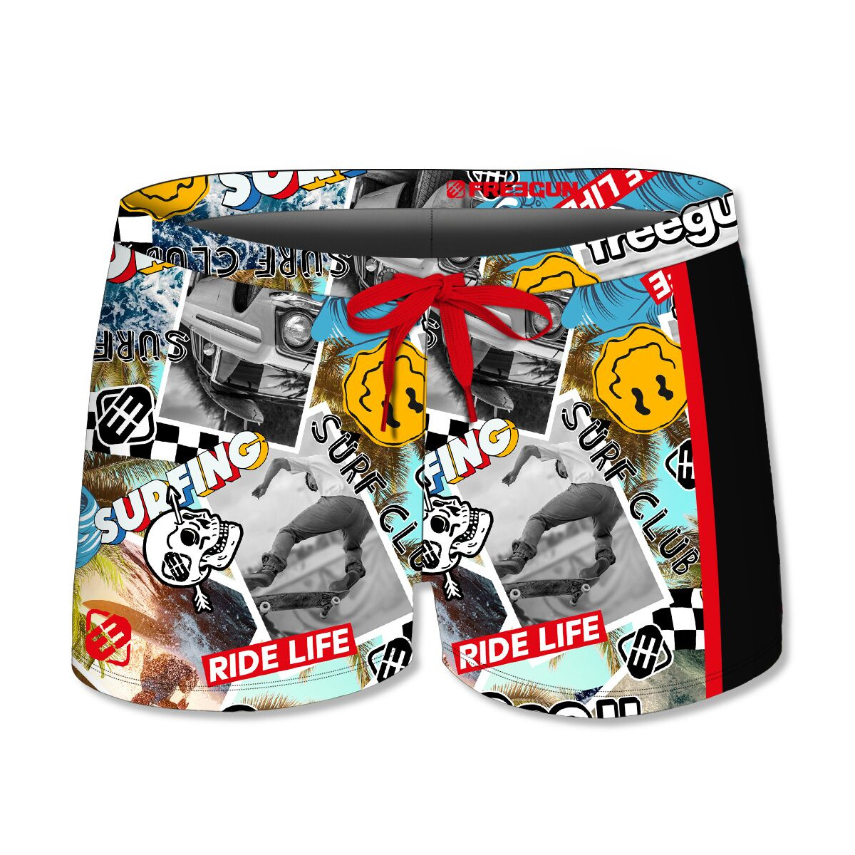 Boxer de bain enfant imprimé Vibes | FREEGUN