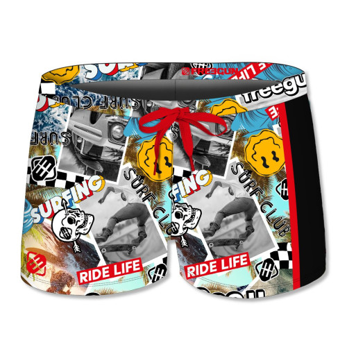 Boxer de bain enfant imprimé Vibes