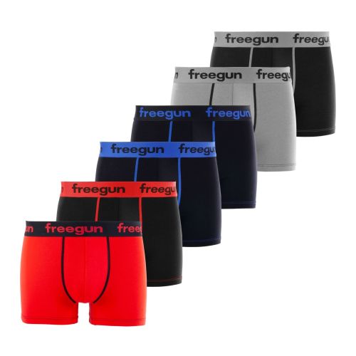 Lot de 6 boxers garçon en Coton Freegun