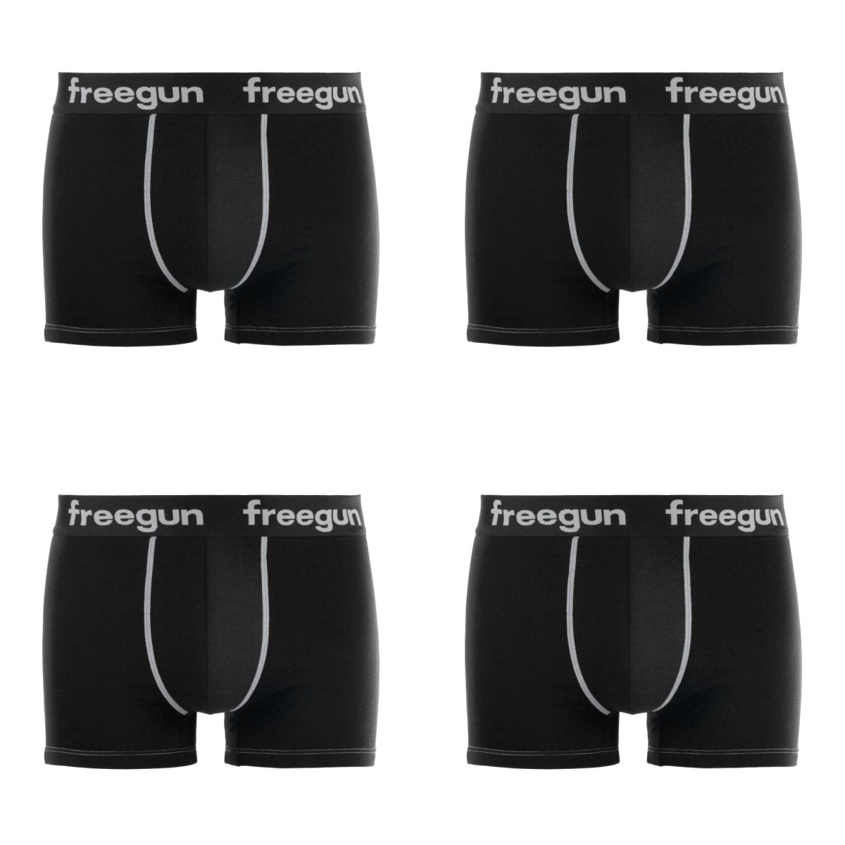 Pack of 4 men's cotton Black Boxers