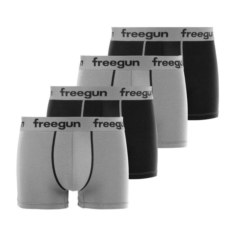 Lot de 4 Boxers Freegun homme coton Gris