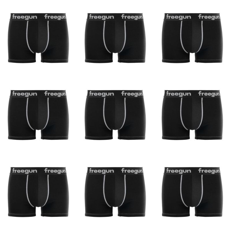 Lot de 9 Boxers Freegun homme en coton