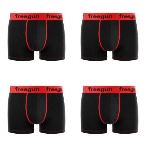 Lot de 4 Boxers Freegun garçon coton Rouge