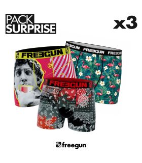Pack Surprise de 3 Boxers Freegun homme